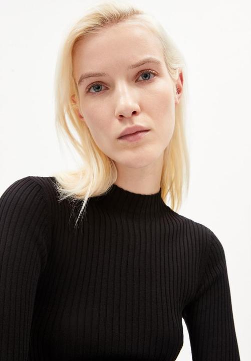 Actual product image Armedangels Alaania Pullover Stand-Up Collar Black (XL)