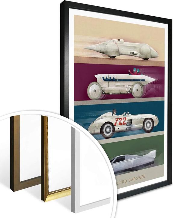 Produktbild Trenddeko Record Cars (30 x 40 cm)