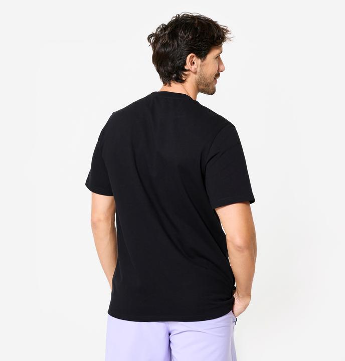 Image du produit Domyos T-shirt de fitness regular en coton homme, noir ultra (XXL)