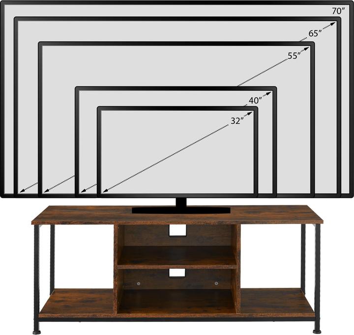 Actual product image tectake TV-Regal (120 x 40 x 50.5 cm)