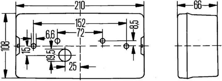 Immagine prodotto Hella Lampadina posteriore sinistra per CASE IH AEBI HYMER KOMATSU