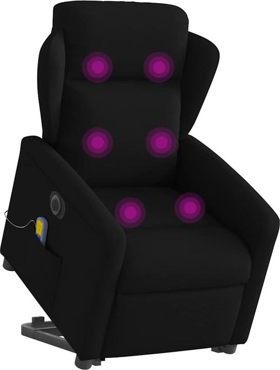Produktbild VidaXL Massagesessel mit Aufstehhilfe Schwarz Stoff