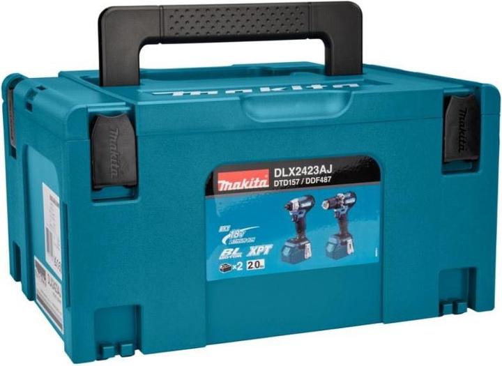 Productafbeelding Makita Latarka.ZES.COMBO 18V (DDF487+DTD157) 2x2,0Ah MAKPACK DLX2423AJ (Oplaadbare batterij)