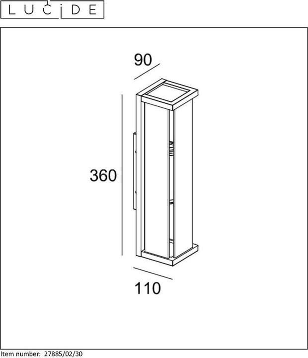 Actual product image Lucide Claire mini (E27, IP54)