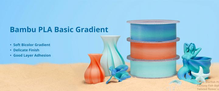 Image du produit Bambu Lab Filament PLA Gradient Blueberry Bubblegum 1kg (PLA, 1.75 mm, 1000 g, Bleu)