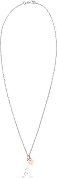 Produktbild Elli Halskette Eiffelturm Herz Matt 925 Sterling Silber (925 Sterling Silber Rosegold, No stone, 45 cm)