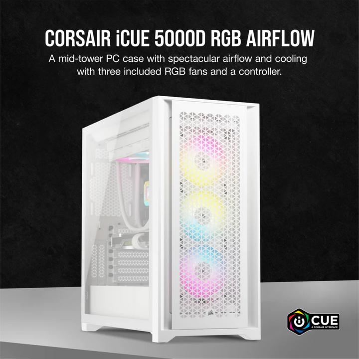 Actual product image Corsair iCUE 5000D RGB Airflow (ATX, mATX, Mini-ITX)