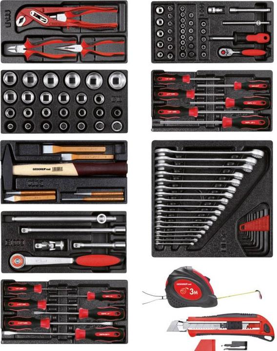 Immagine prodotto Gedore Red rosso R21010001 Set di utensili 8x moduli CT 119 pezzi