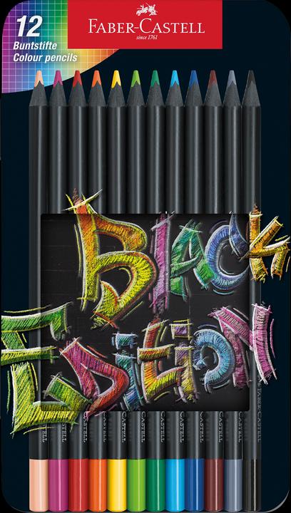 Faber-Castell Black Edition (Mehrfarbig, Schwarz, 12 x)