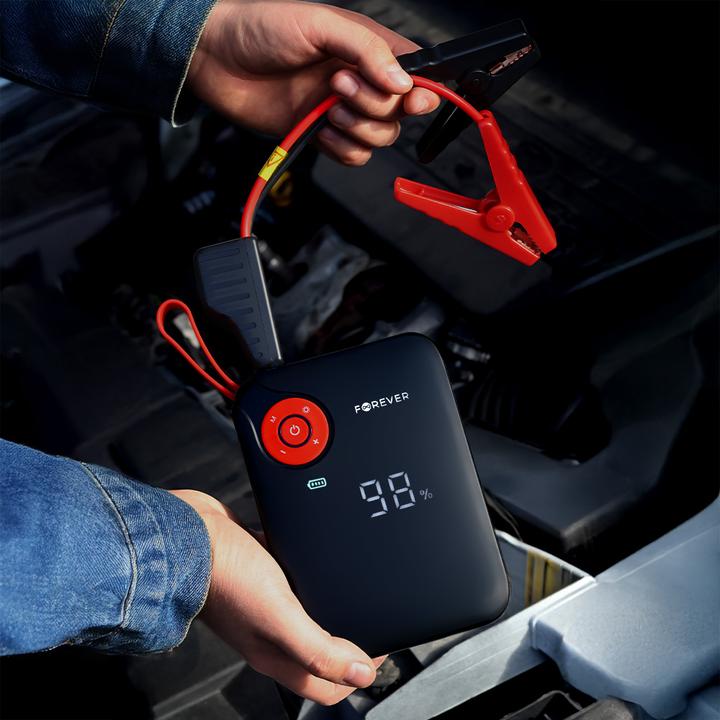 Actual product image Forever jump starter 4in1 JS-400 7200mAh black-blue (600 A, 7200 mAh)