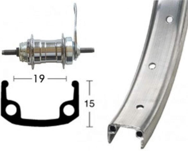 Produktbild Bike-Parts Hinterrad 20x1.75 36L Rücktrittbremse (Hinterrad, 20")