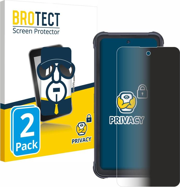 Productafbeelding BROTECT Anti-spionnetje privacyfolie Beschermfolie tegen blauw licht (2 Stuk, Cubot King Kong 8)