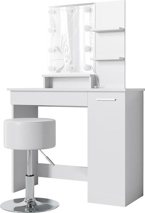 Actual product image Vicco Julia with stool and lighting (90 x 38 x 138 cm)