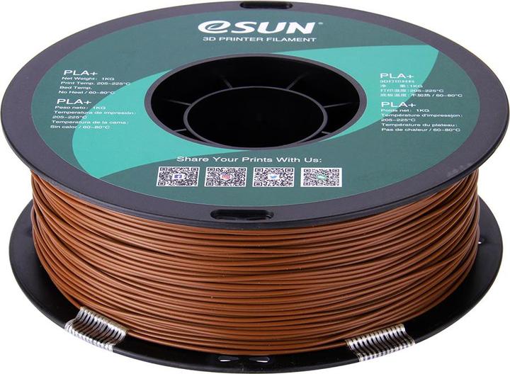 Image du produit eSUN Filament PLA+ 1,75mm Brown 1kg 3D (PLA+ LECTURE, 1.75 mm, 1000 g, Marron)