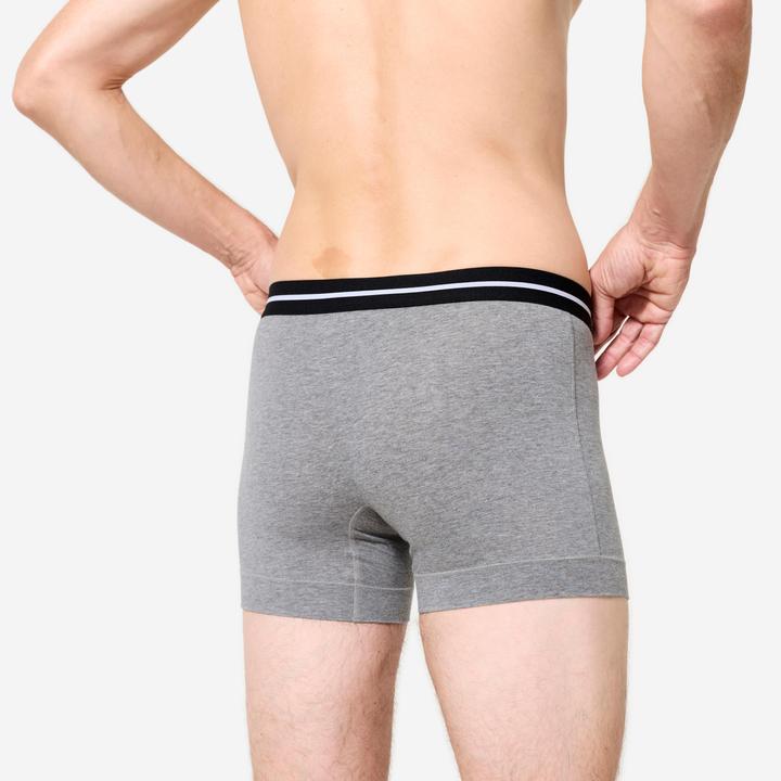 Image du produit Domyos Lot de 2 boxers coton majoritaire Homme, Gris et vert Kaki (XL, lot de 2)