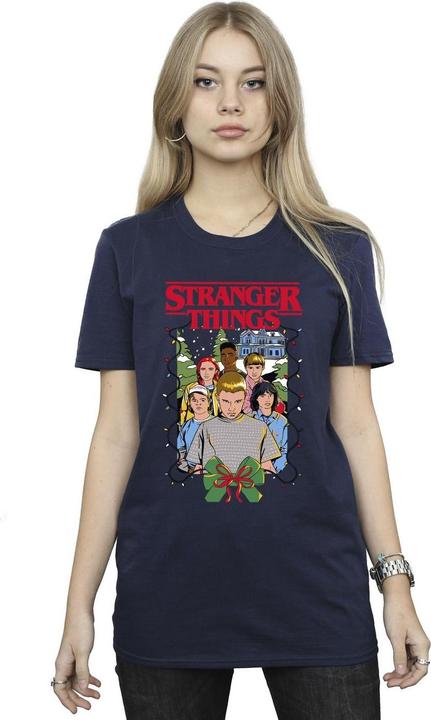 Immagine prodotto Netflix Stranger Things Christmas Poster Maglietta Ampia Donna (3XL)