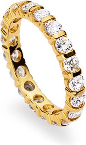 Produktbild Natsumi Schmuck Ring Alliance Gelbgold 18K/750 Zirkonia Balkenfassung (51, 750/18 K Gold)