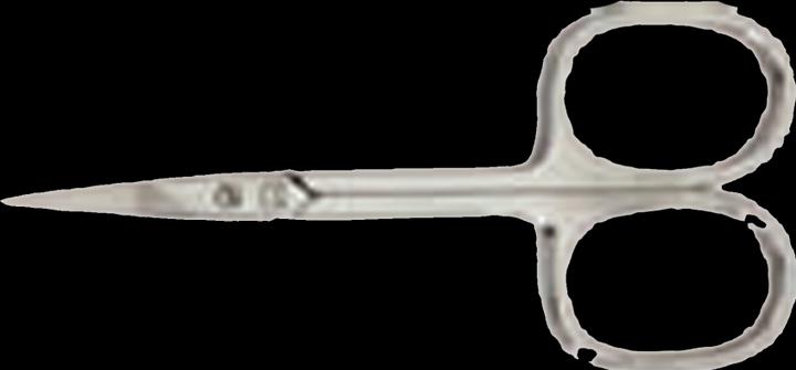 Nippes Hautschere mit gebogener Spitze, vernickelt, 820