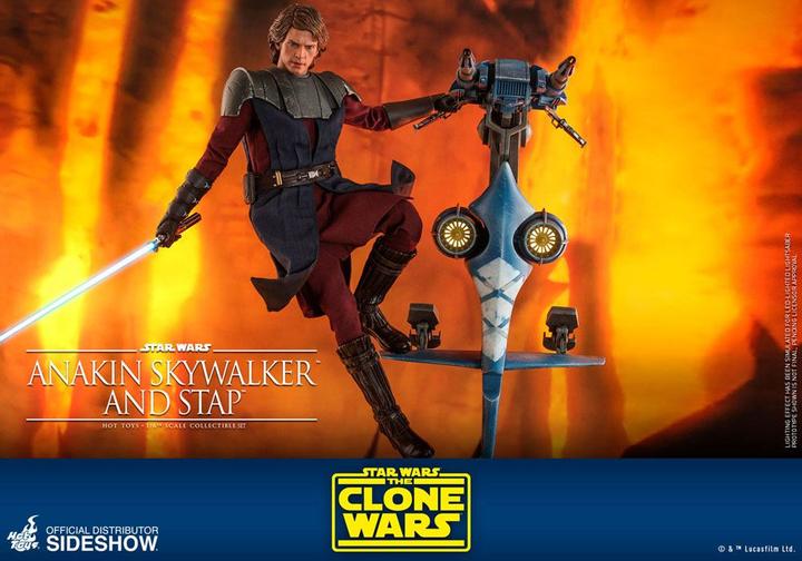 Actual product image Hot Toys Star Wars - The Clone Wars "Anakin Skywalker & STAP" 1/6 Scale Figure