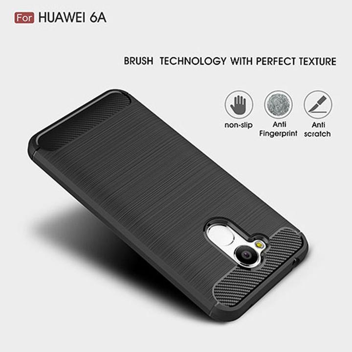 Actual product image König Design Huawei Honor 6A Pro Mobile Case TPU Case Carbon Fiber Protection Cover Black New (Fee 6A)