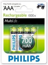 Immagine prodotto Philips Rechargeable (4 pz., AAA, 700 mAh)