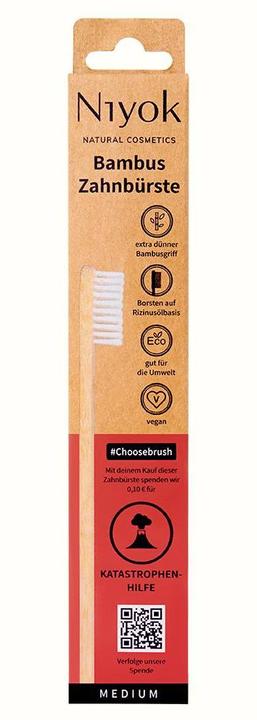 Immagine prodotto Niyok Spazzolino da denti a mano Bamboo Disaster Relief 1 pezzo (Morbido, 1 x)
