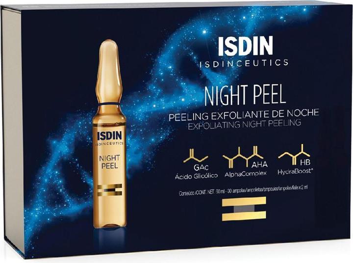 Actual product image Isdin ISDIN Night Peel Exfoliating Night Peeling złuszczające serum w ampułkach do twarzy na noc 30x2ml (2 ml)