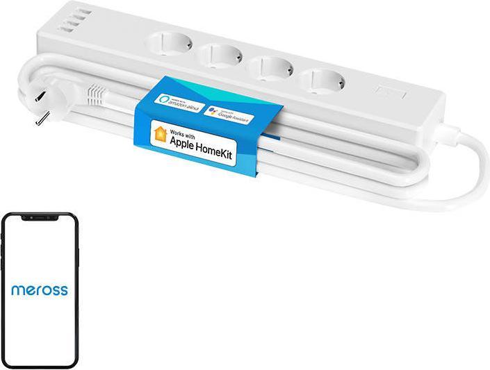 Immagine prodotto Meross Protettore di sovratensione Wi-Fi intelligente (8 x, Nema-5, USB, 1.80 m)