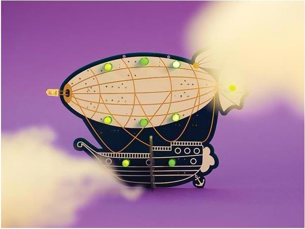 Produktbild Whadda Zeppelin Im Retro-Design - Lern-Bausatz Zum Löten (Elektronikkit)