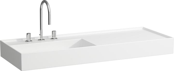 Produktbild Laufen Waschtisch KARTELL 1200x460mm Abl. re o ÜL 1 HL-Ausf. weiss (460 mm, 1200 mm)