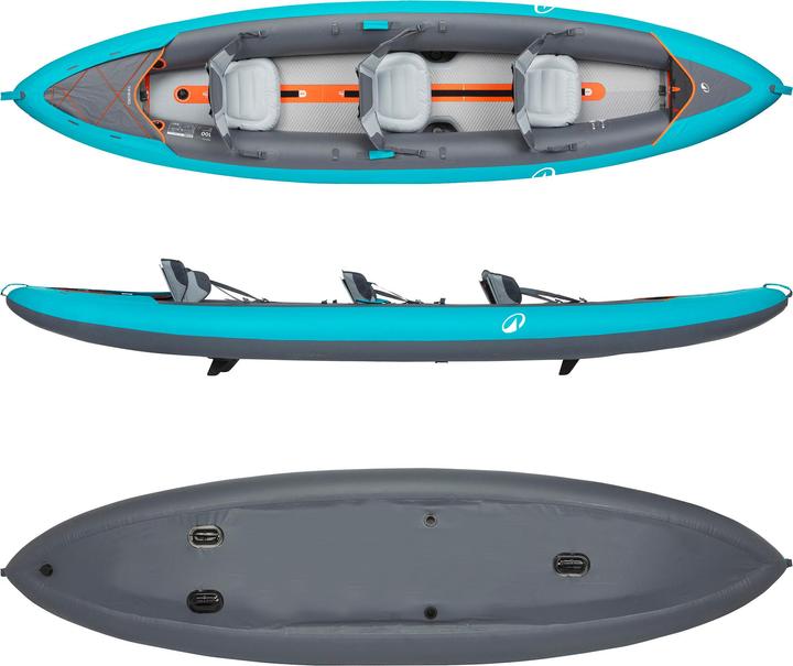 Actual product image Tribord Inflatable canoe kayak 2/3 person - 100+ Blue (3 pers.)