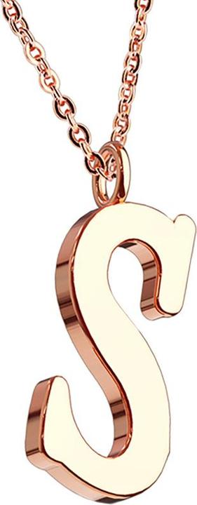 Produktbild Star Piercing Kette rosegold Anhänger Buchstabe S (ohne Messing, Chirurgenstahl 316L)