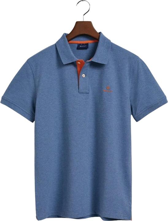 GANT Poloshirt Pique Polo Kurzarmshirt mit Kontrastkragen (XL)