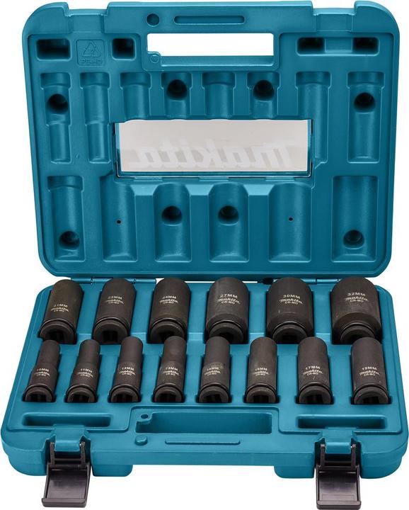Produktbild Makita B-52308 (32 mm, 16 mm, 15 mm, 28 mm, 17 mm, 13 mm, 24 mm, 29 mm, 20 mm, 27 mm, 11 mm, 30 mm, 26 mm, 21 mm, 18 mm, 23 mm, 12 mm, 10  mm, 22 mm, 19 mm, 31 mm, 14 mm, 25 mm)