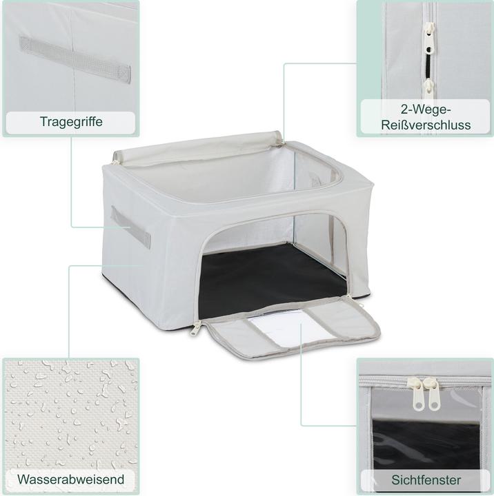 Image du produit Relaxdays 2x sac de rangement (40 x 30 x 20 cm, 24 l)