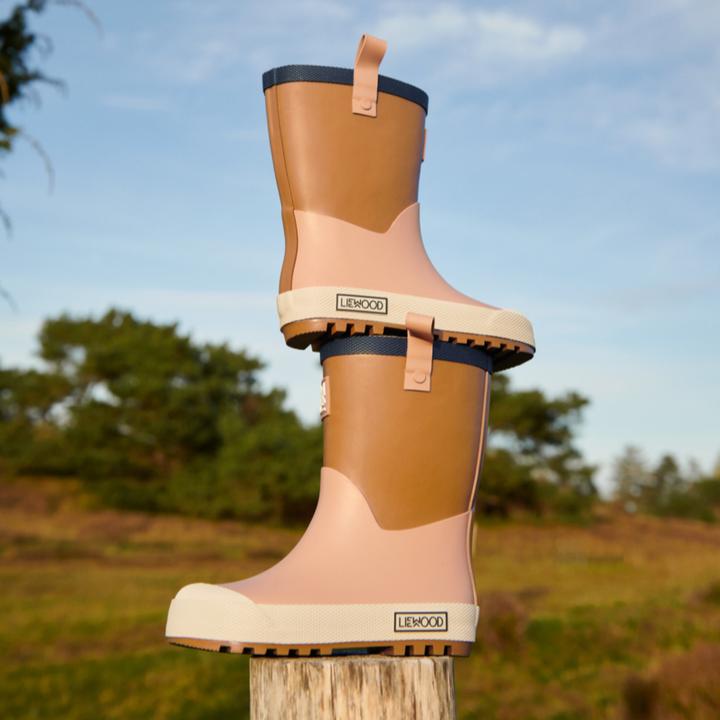 Actual product image Liewood Rubber Boots Sasha Natural Rubber Tuscany Rose Multi Mix (32)