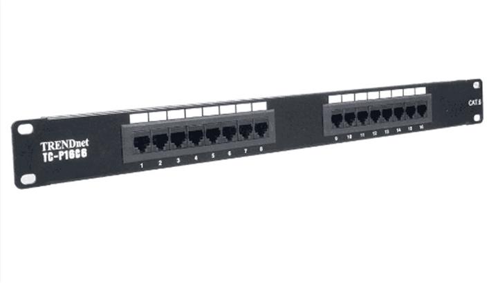 Actual product image Trendnet TC-P16C6 Patch Panel 16-port Cat6 Unshielded