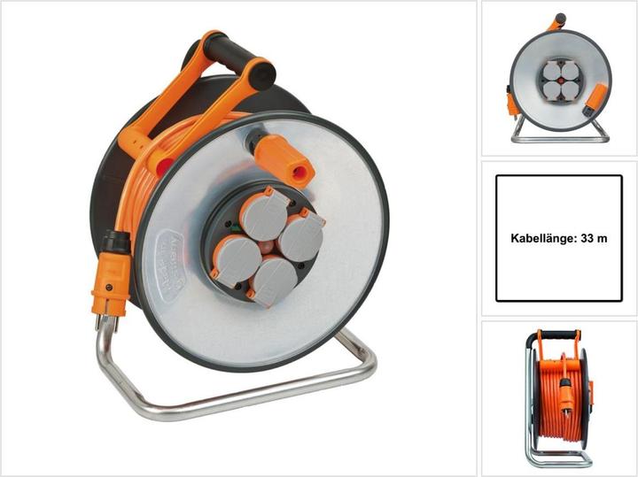Produktbild Brennenstuhl SteelCore Kabeltrommel IP44 33m H07BQ-F 3G2,5 (33 m)