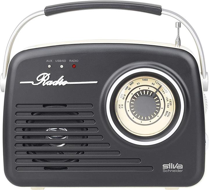 Silva Schneider Radio 20W FM USB SD Memory Card black MONO 1965 BLACK (FM)