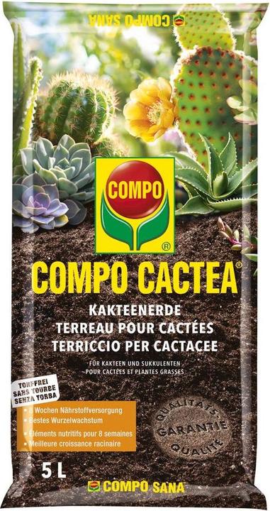 Compo CACTEA Kakteenerde - torffrei (5 l, Erde ohne Torf)