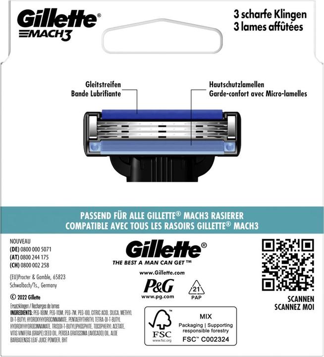 Etichetta energetica Gillette Mach3 (6 x)