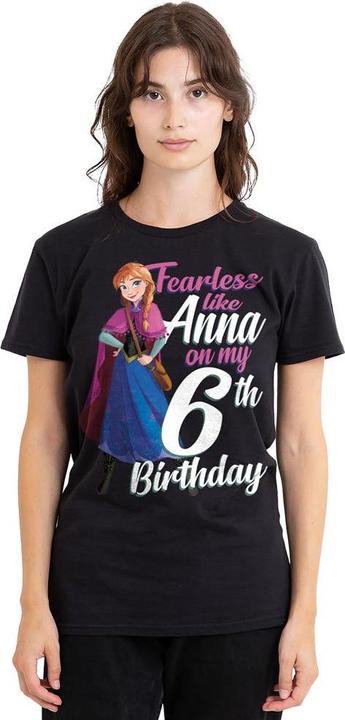 Immagine prodotto Disney Frozen Fearless Like Anna Maglietta 6° Compleanno Adulto Unisex (S)