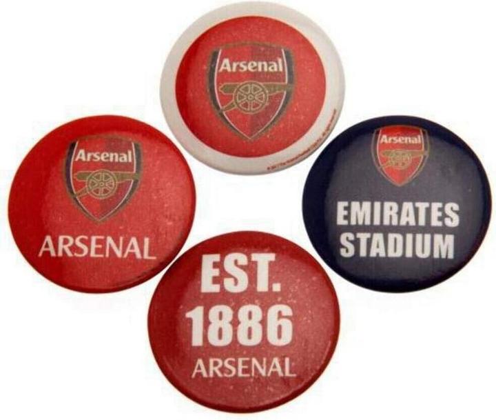 Arsenal FC Knopf AnsteckerSet 4erPack Kunststoff Metall
