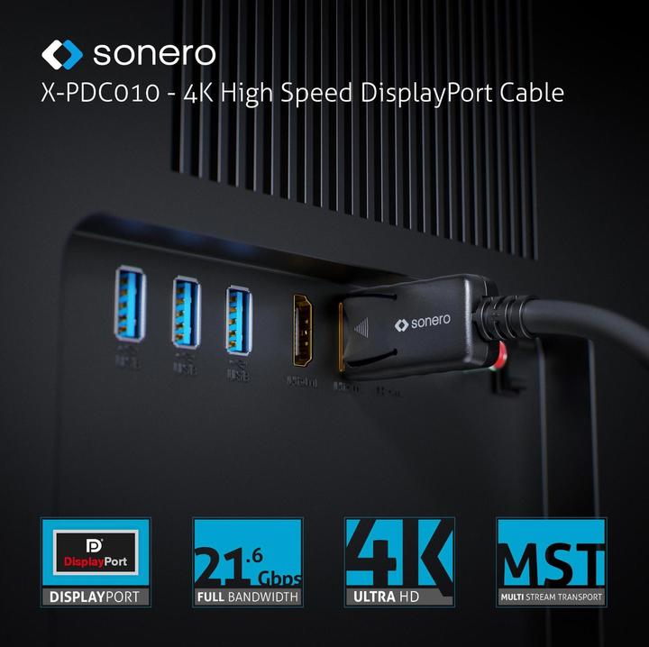 Image du produit Sonero DP – DP (1 m, DisplayPort)