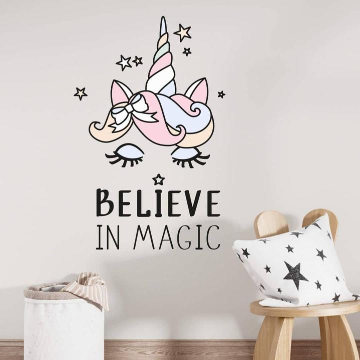 Image du produit Trenddeko Tête de licorne Believe in magic (19 x 30 cm)