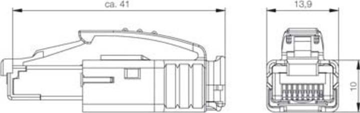 Image du produit Weidmüller Capteur/actionneur Connecteur de données mâle RJ45 à sertir