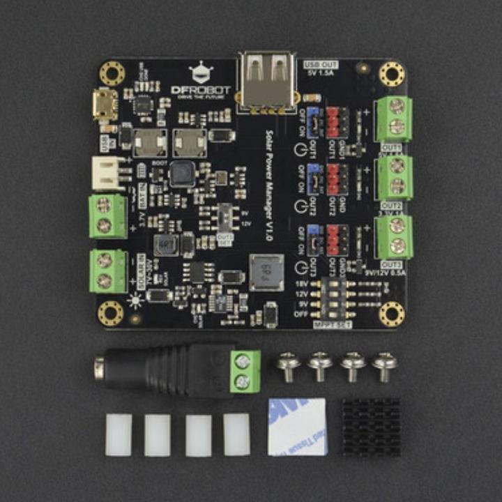 Image du produit DFRobot Solar Power Manager V1.0 pour panneau solaire 9V/12V/18V