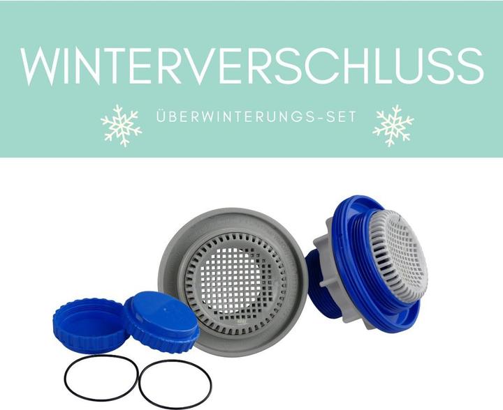 Produktbild Poolomio Winterverschluss-Set für Intex Pools ab 488 cm mit Absperrventil / Wasserhahn