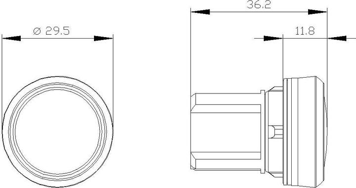 Actual product image Siemens Indicator light, 22mm, round, white