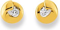 Natsumi Schmuck Ohrstecker Gelbgold 18K/750 mit Zirkonia (750/18 K Gelbgold)